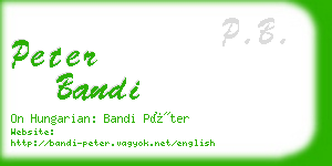 peter bandi business card